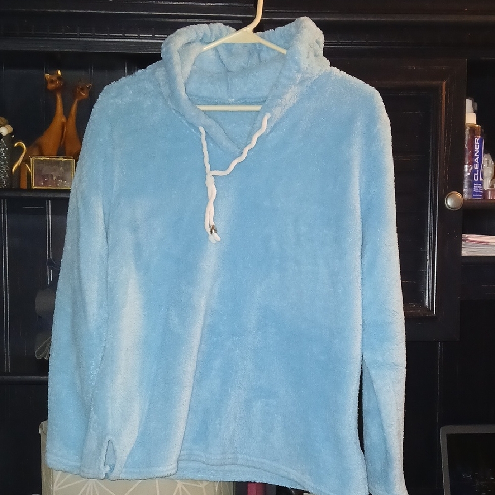 Women's Blue Fleece Hoodie
